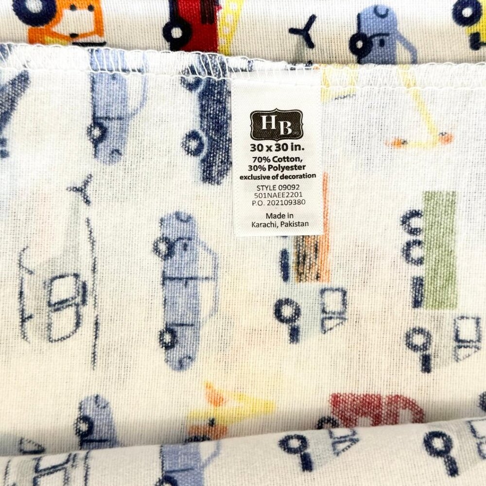 New HUDSON BABY Blue Cars / Elephant Boys Receiving Blankets - LOT of 3 (Cotton) - Picture 5 of 5
